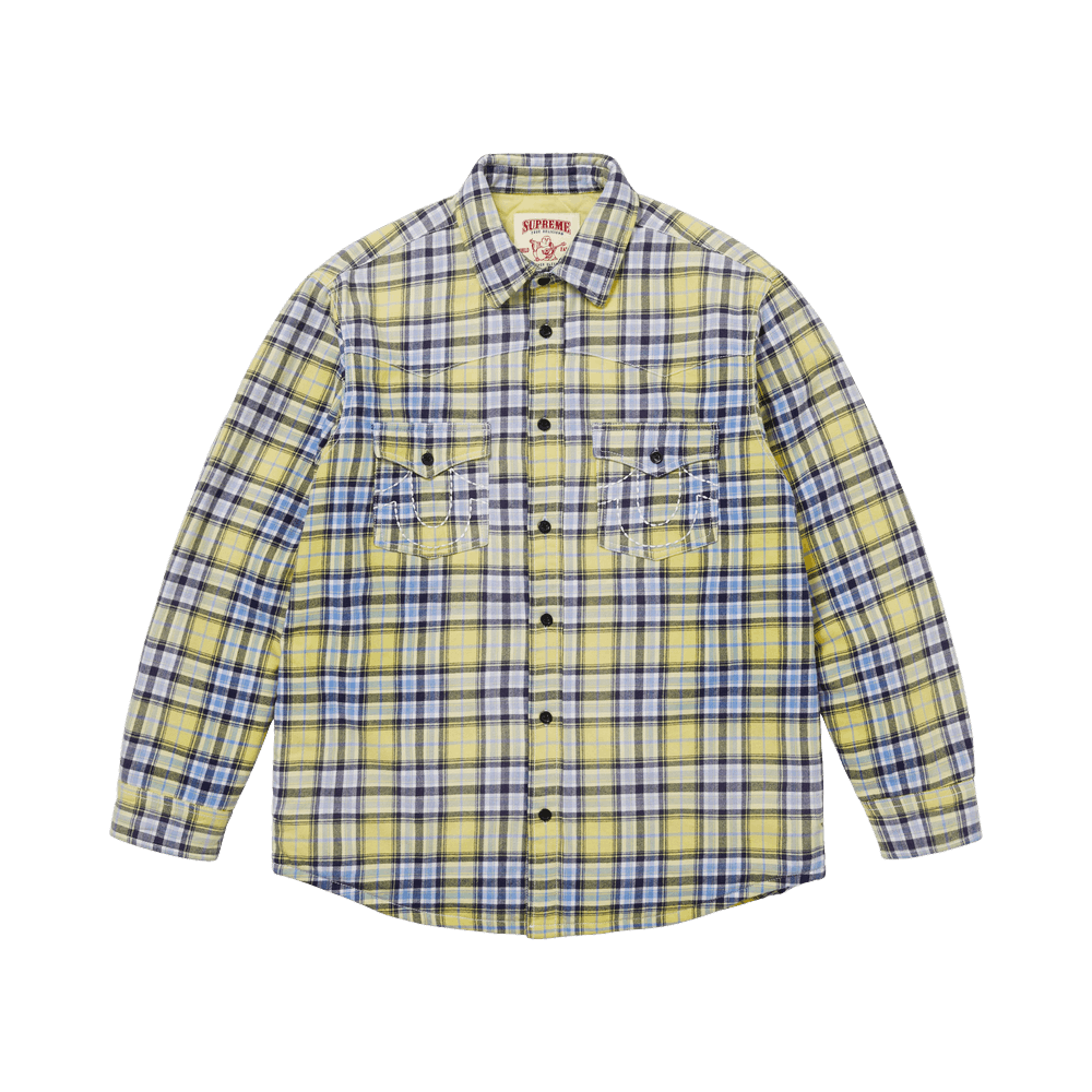 Buy Supreme x True Religion Quilted Lined Plaid Flannel Shirt