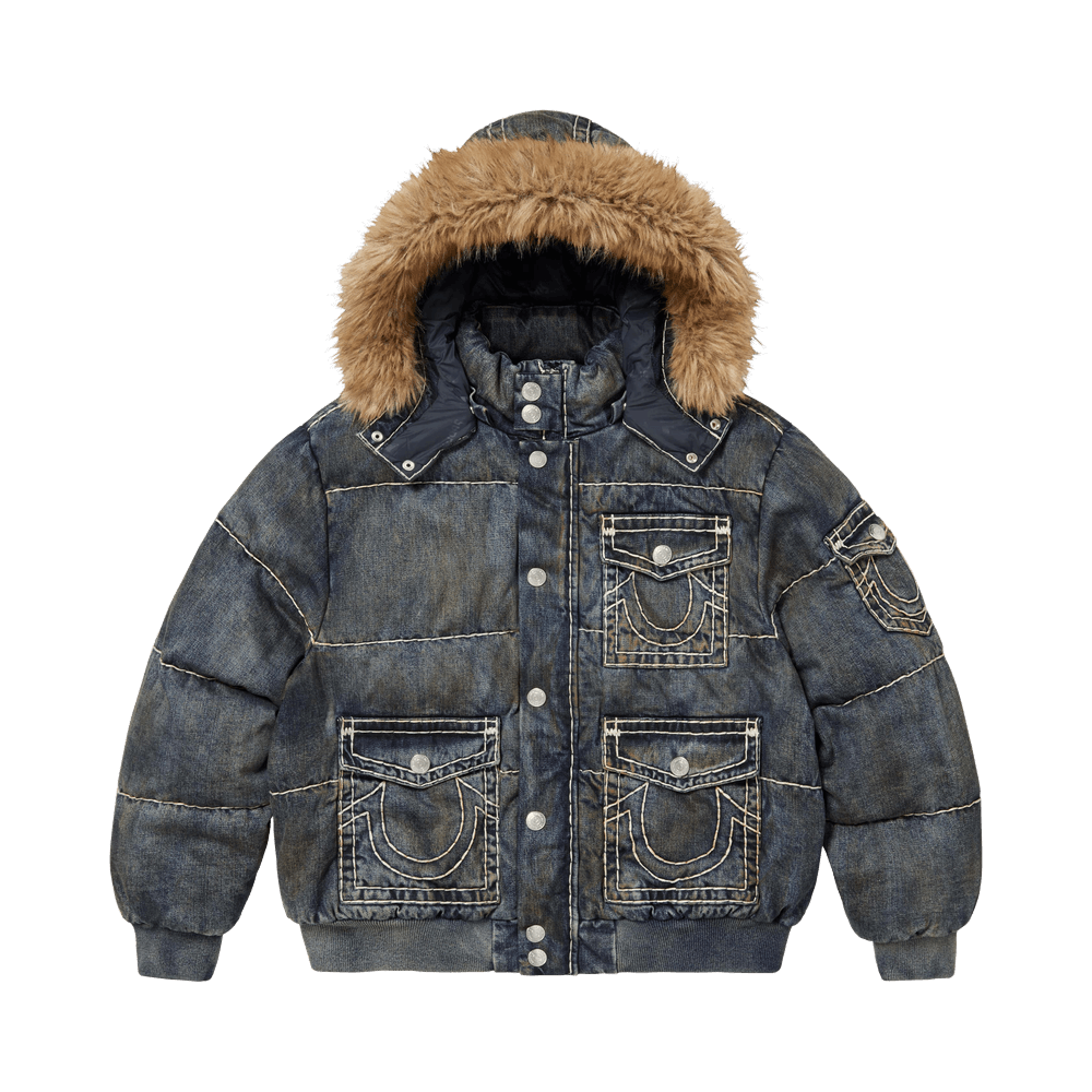 Buy Supreme x True Religion Puffer Jacket 'Dirty Indigo' - FW25J64
