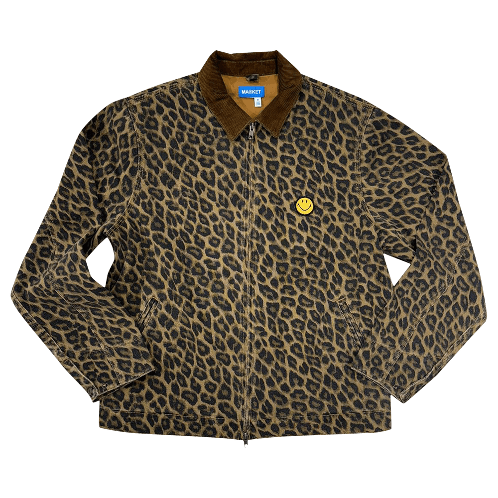 Buy Market Smiley LA Work Jacket 'Leopard Print/Brown' - MKT25FW
