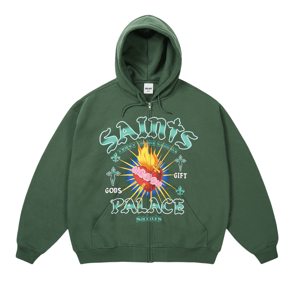 Buy Palace Gods Gift Zip Hood 'Racey Green' - P29CS122 | GOAT