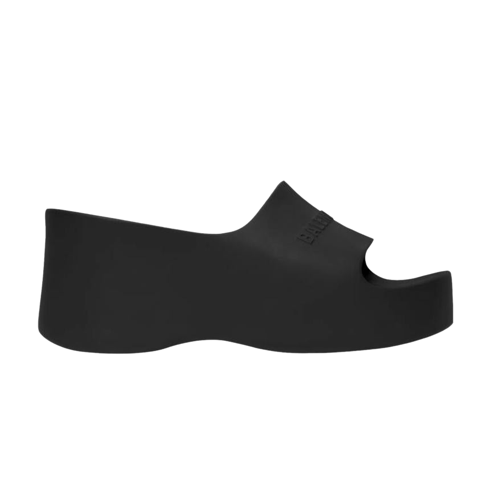 Balenciaga Wmns Chunky Wedge Slide 'Black Rubber'