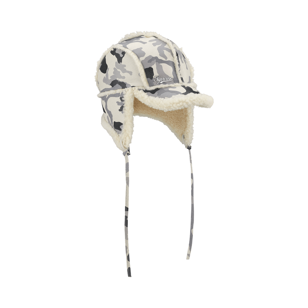 Buy Supreme Shearling Lined Earflap Cap 'Snow Camo' - FW25H77 SNOW