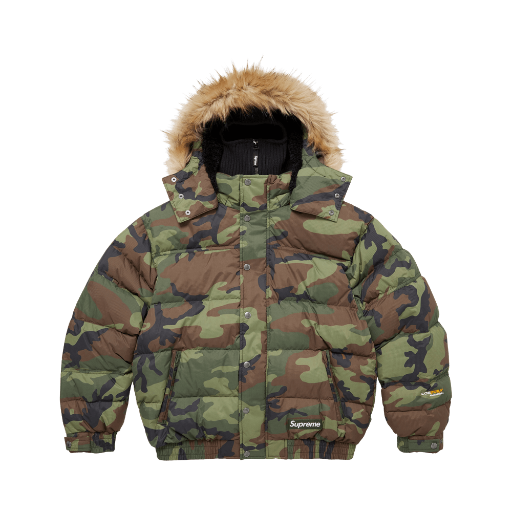 Buy Supreme Facemask 700-Fill Down Puffer Jacket 'Woodland Camo