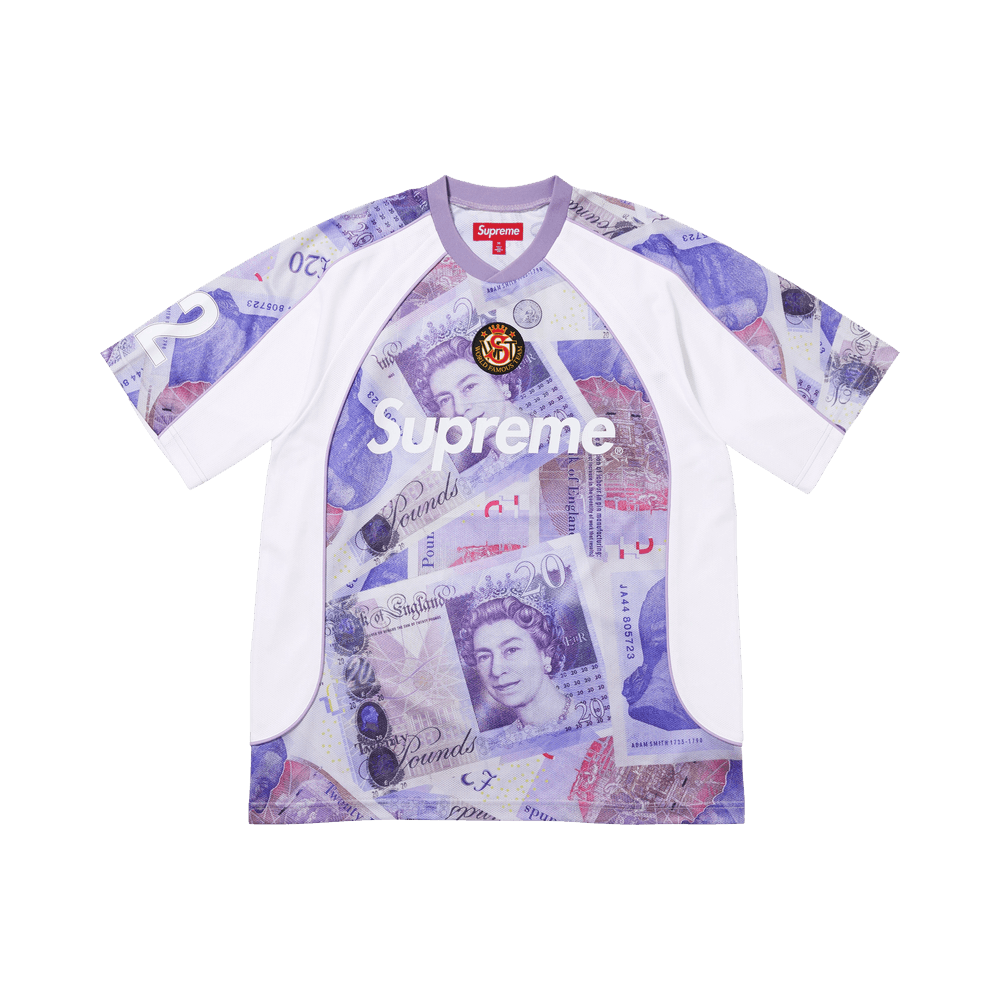 Buy Supreme Pounds Soccer Jersey 'White' - FW25KN83 WHITE | GOAT