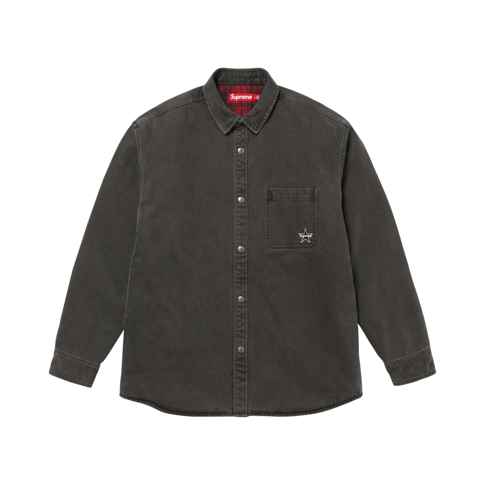 Buy Supreme Quilted Lined Denim Snap Shirt 'Black' - FW25S36 BLACK