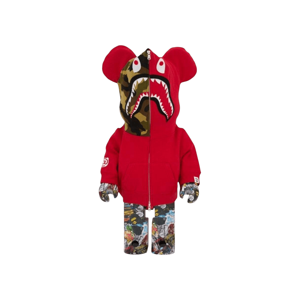 Buy BE@RBRICK x BAPE(R) Legacy Camo Shark 1000% 'Red' - 12883