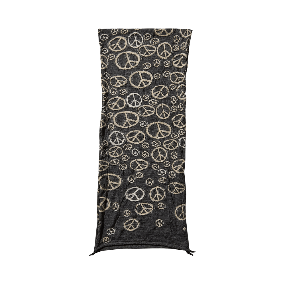 Buy Kapital Fulling Wool Happy Scarf Peace 'Black' - EK 1819XM
