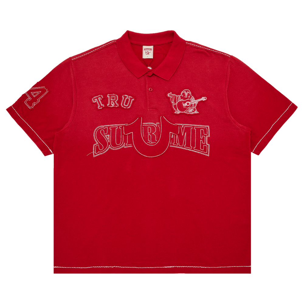 Supreme@/True Religion@ Appliqué Polo Buy Supreme x True Religion Appliqué Polo 'Red' - FW25KN3 RED | GOAT