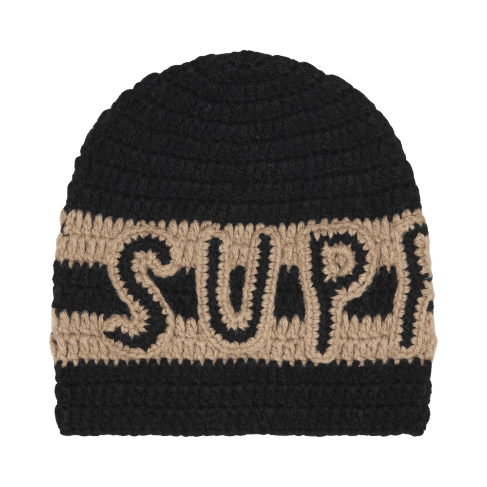 Buy Supreme Crochet Logo Beanie 'Black' - FW25BN46 BLACK | GOAT