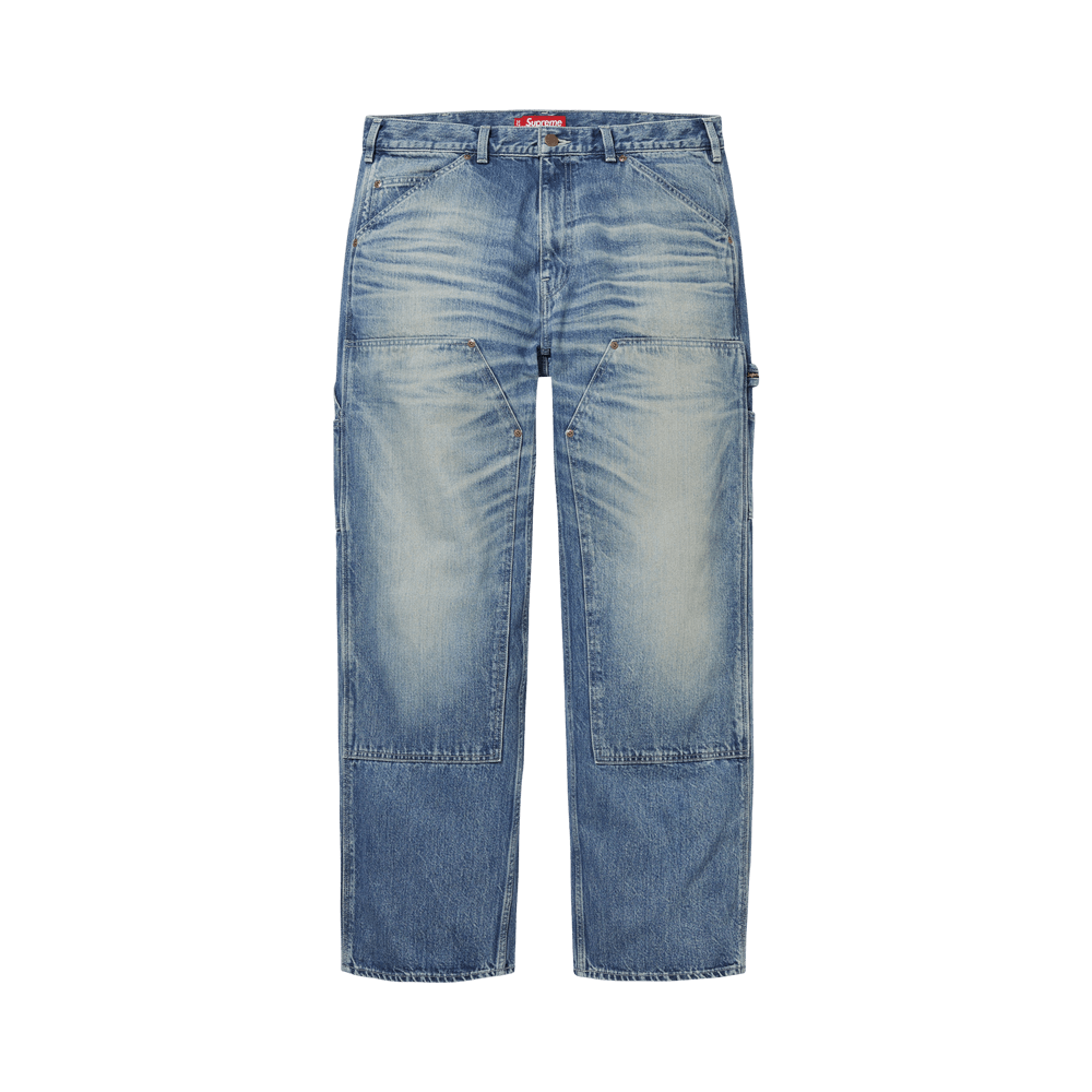 Buy Supreme Worn Double Knee Denim Painter Jean 'Washed Indigo
