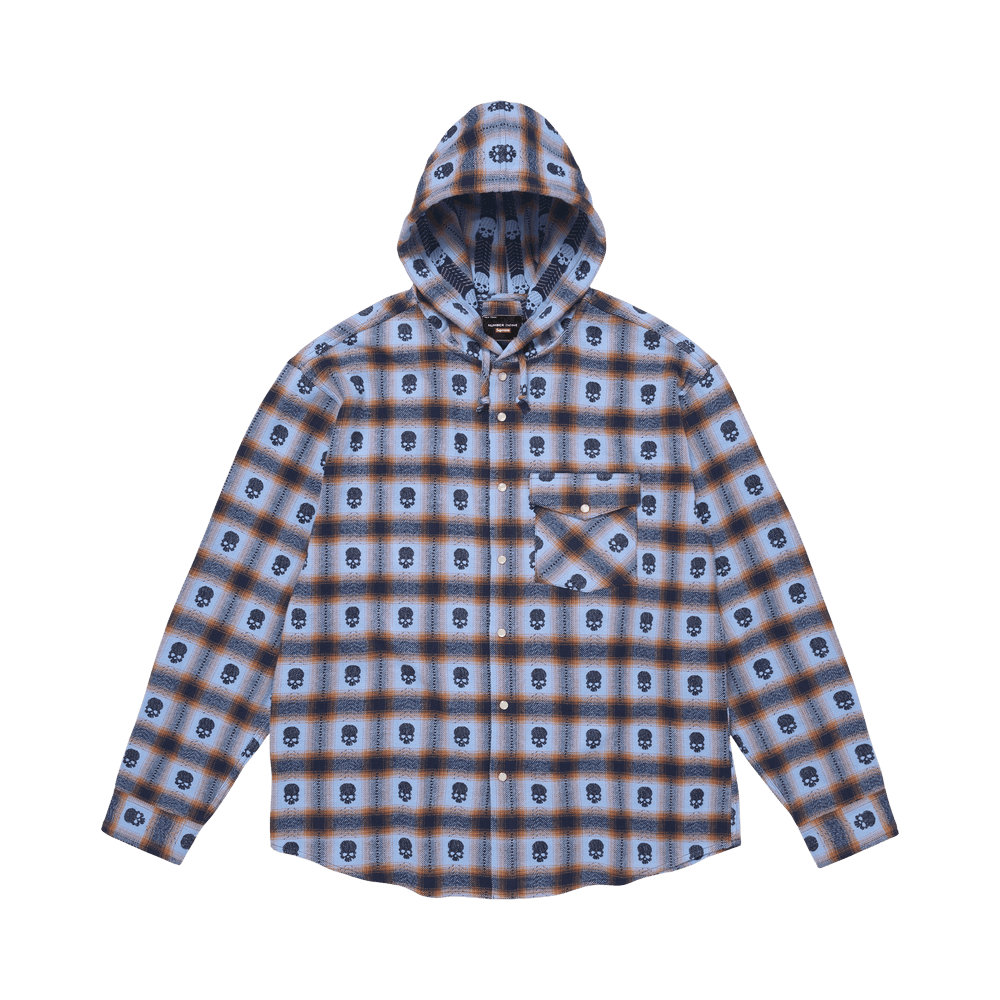 トップス Supreme x Number (N)ine Flannel Shirt Supreme Number (N)ine Hooded Flannel Shirt Black Men's - FW25 - US