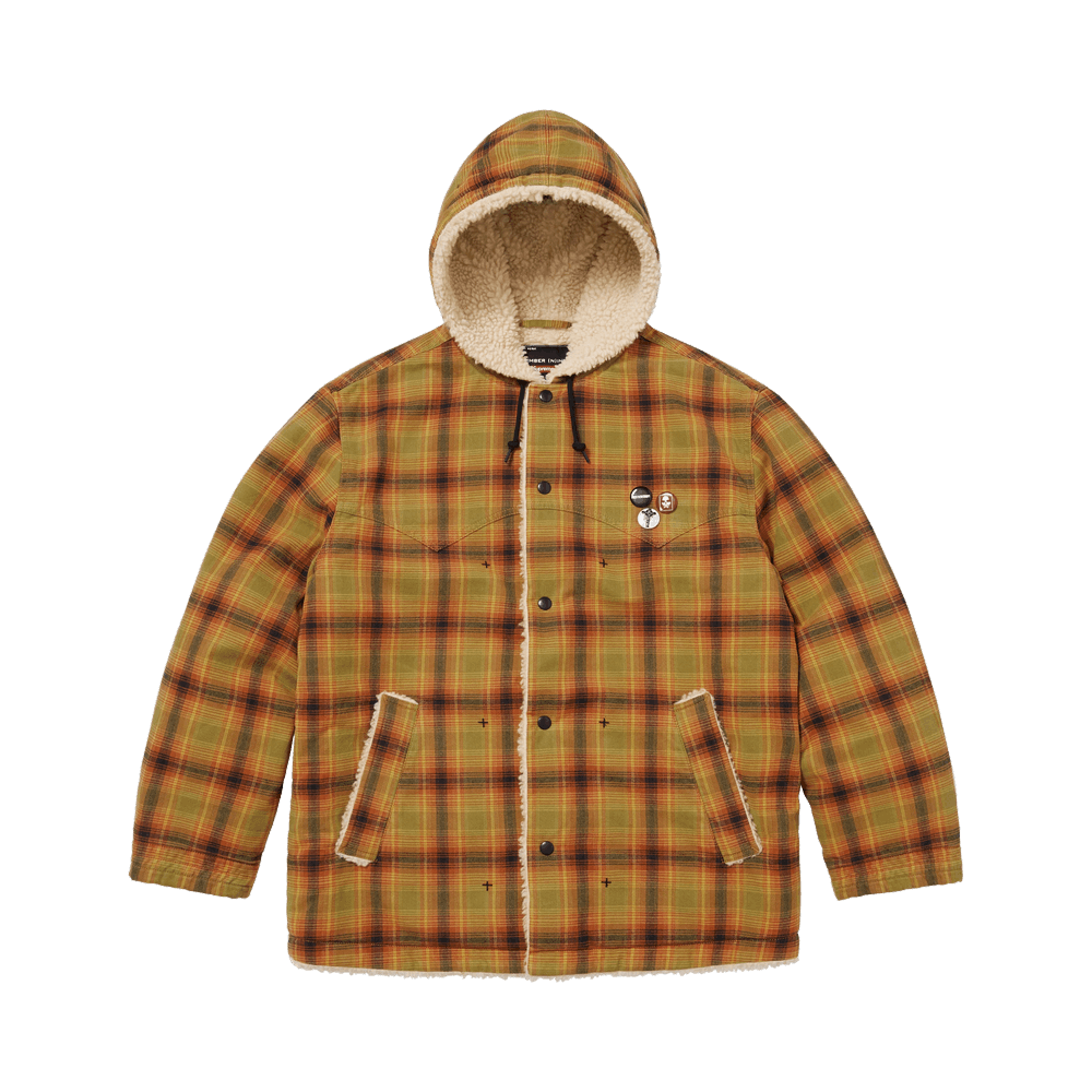 Buy Supreme x Number (N)Ine Faux Shearling Hooded Coat 'Plaid