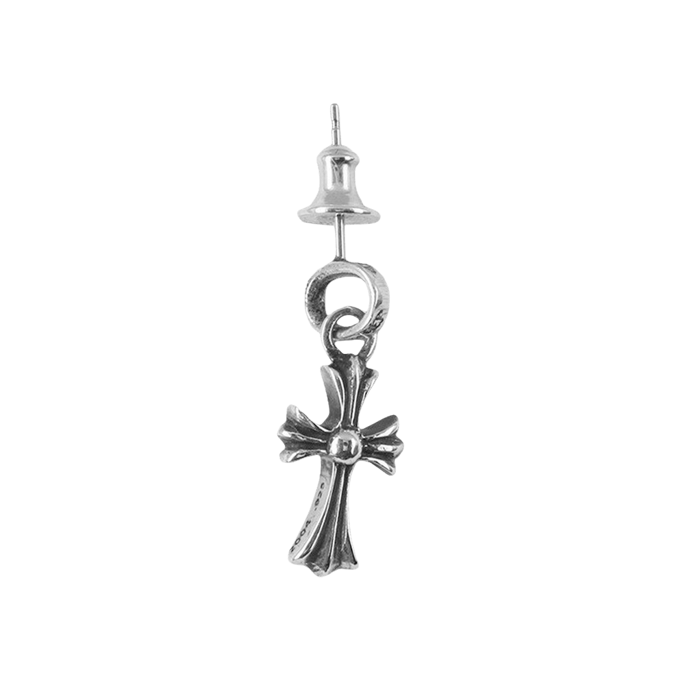 Buy Chrome Hearts Baby Fat Cross Earring 'Silver' - 1383
