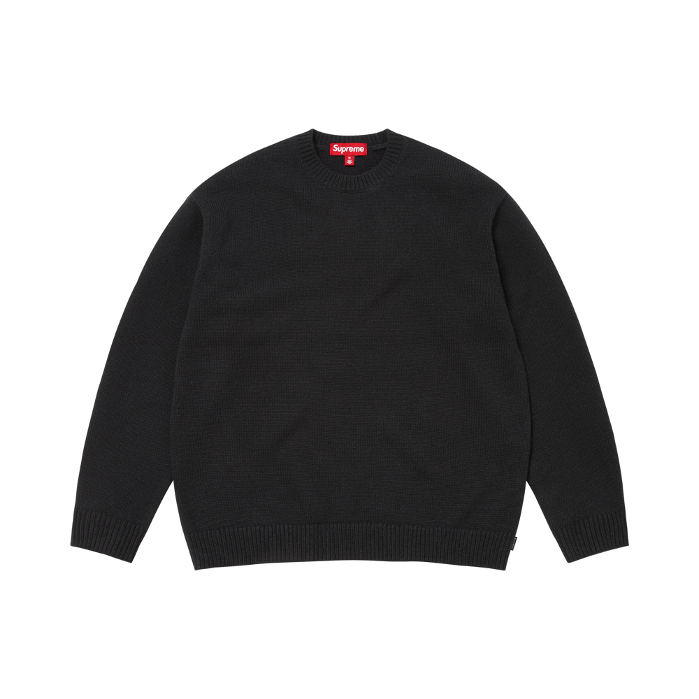 Buy Supreme Angora Script Sweater 'Black' - FW25SK35 BLACK | GOAT