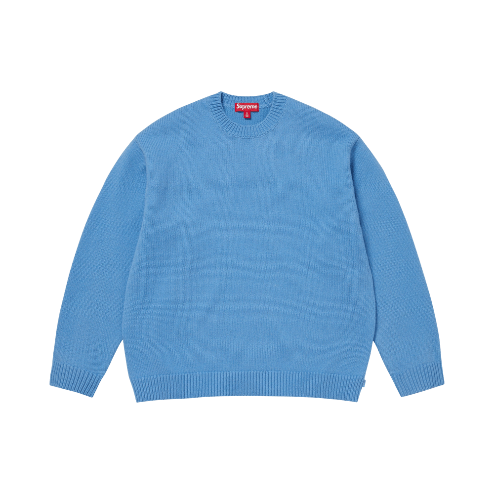 トップス Supreme Brushed Mohair Sweater Light Blu Buy Supreme Angora Script Sweater 'Light Blue' - FW25SK35 LIGHT
