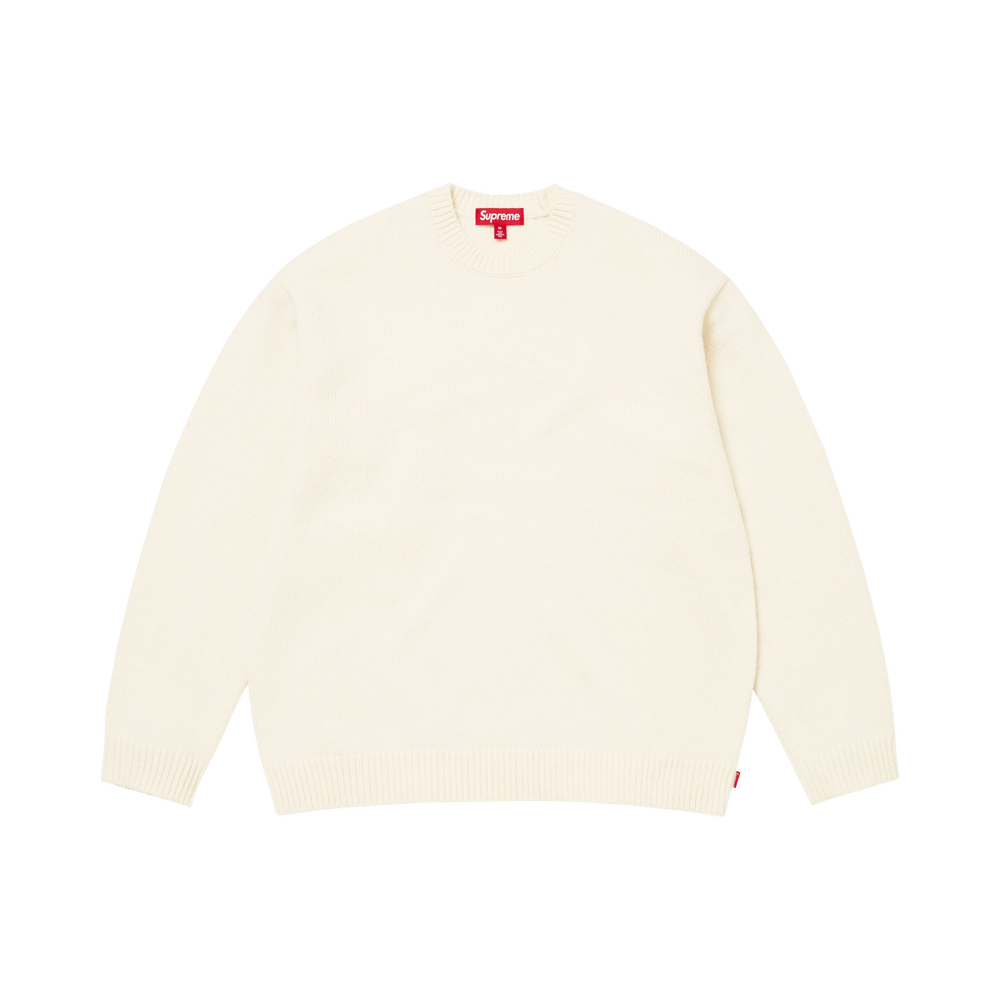 Buy Supreme Angora Script Sweater 'Ivory' - FW25SK35 IVORY | GOAT