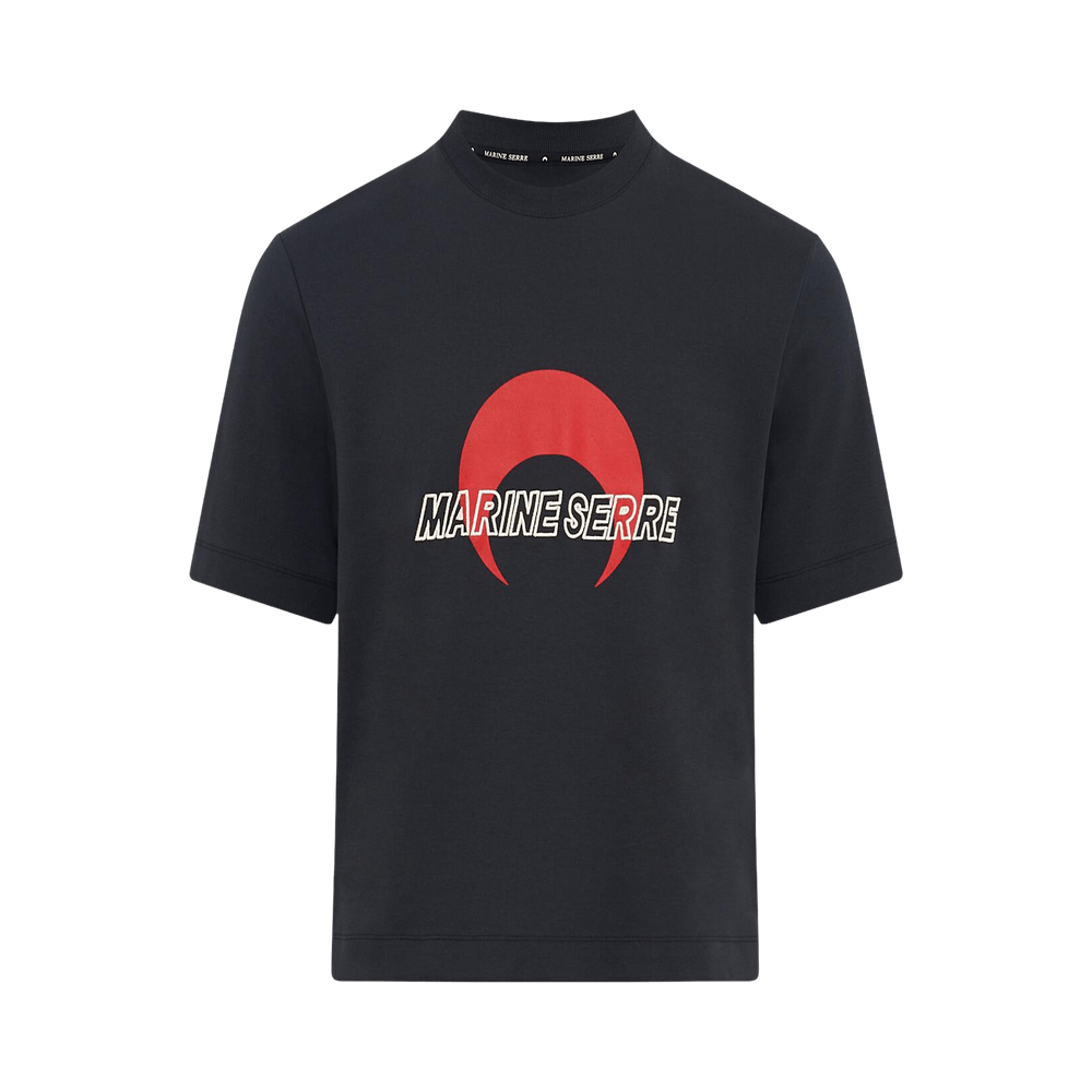 MARINE SERRE トップス 完全正規品 Buy Marine Serre Sports Jersey Relaxed T-Shirt 'Black' - UTT001AC