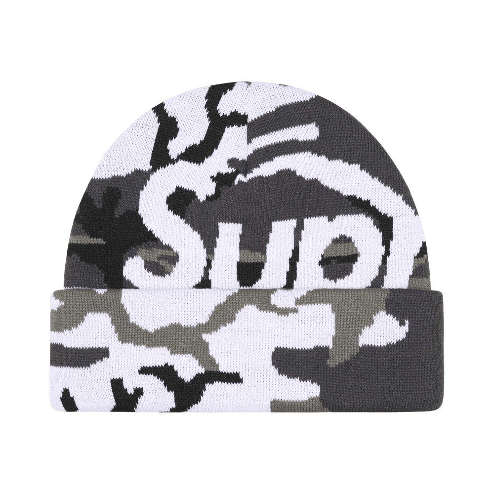 Buy Supreme Camo Big Logo Beanie 'Snow Camo' - FW25BN12 SNOW CAMO