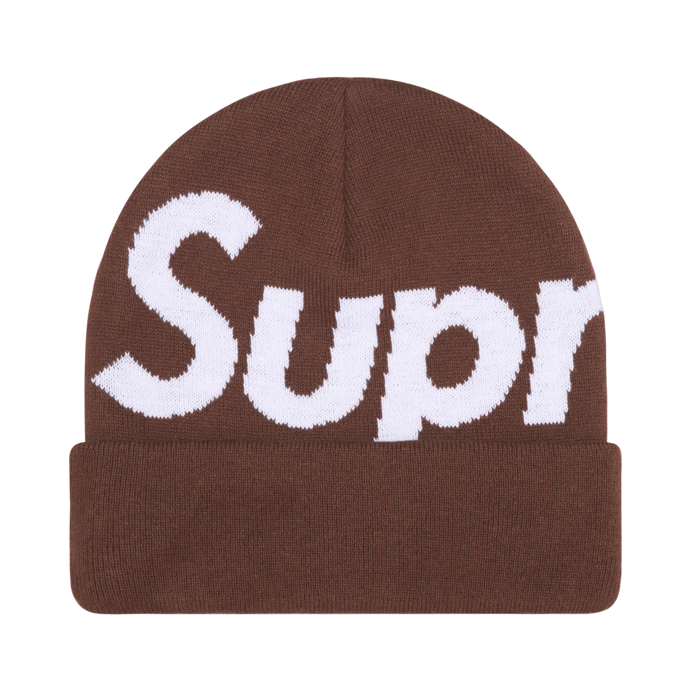 Buy Supreme Big Logo Beanie 'Brown' - FW25BN24 BROWN | GOAT