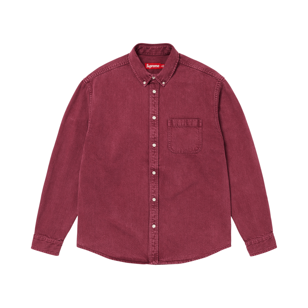 Buy Supreme Appliqué Denim Shirt 'Washed Red' - FW25S35 WASHED RED