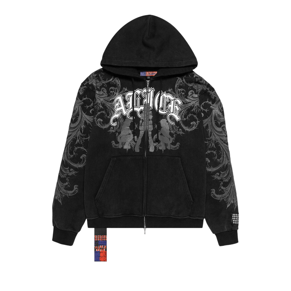 Buy Ksubi x Alice Hollywood Graphic Zip Hoodie 'Black