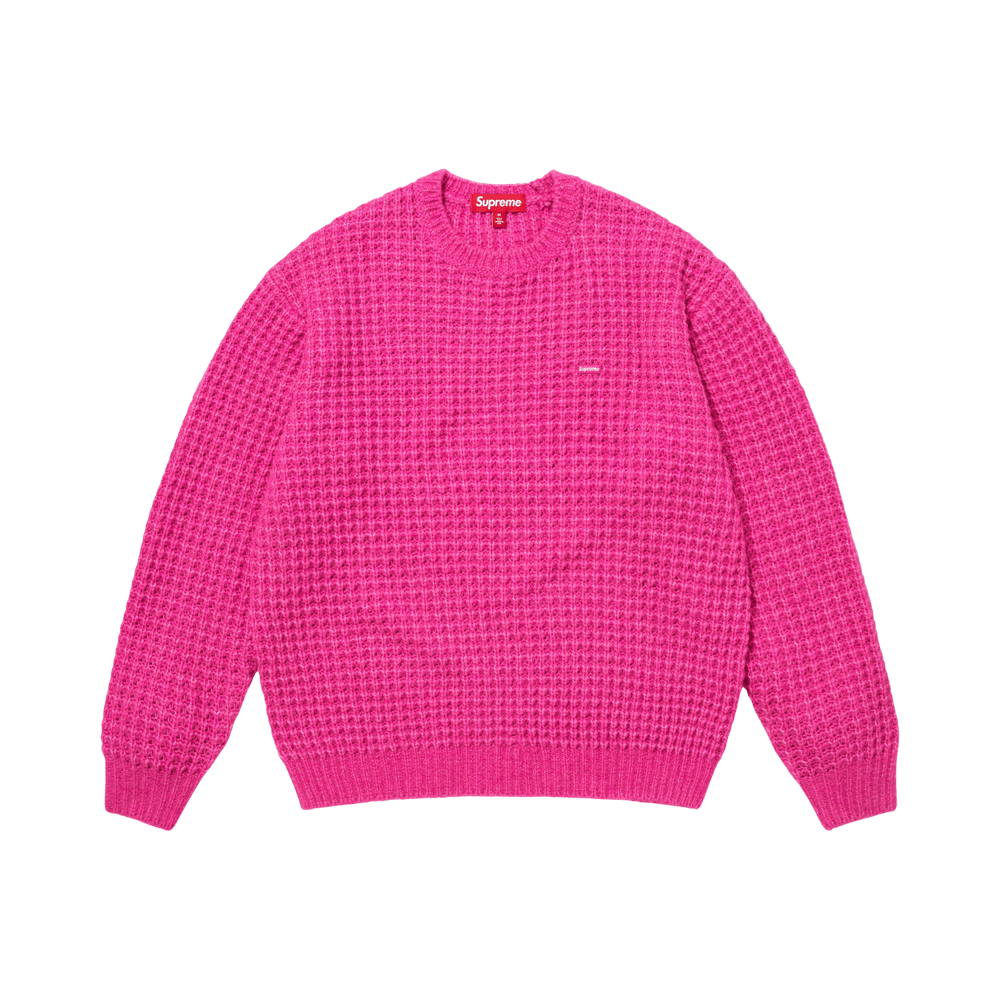 Buy Supreme Small Box Waffle Sweater 'Pink' - FW25SK21 PINK | GOAT