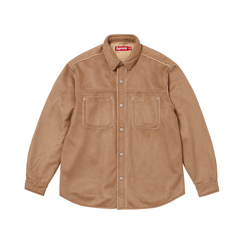 Buy Supreme Faux Suede Snap Shirt 'Tan' - FW25S16 TAN | GOAT