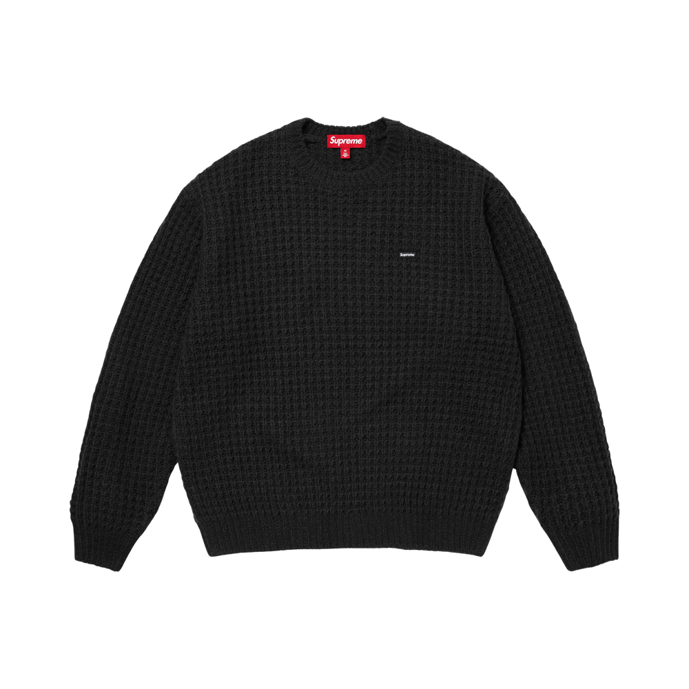 Buy Supreme Small Box Waffle Sweater 'Black' - FW25SK21 BLACK | GOAT