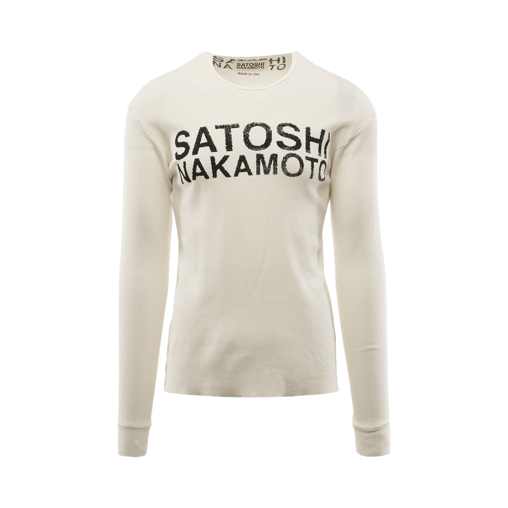 Buy Satoshi Nakamoto Logo Thermal 'Vintage White' - FW25LS002 | GOAT