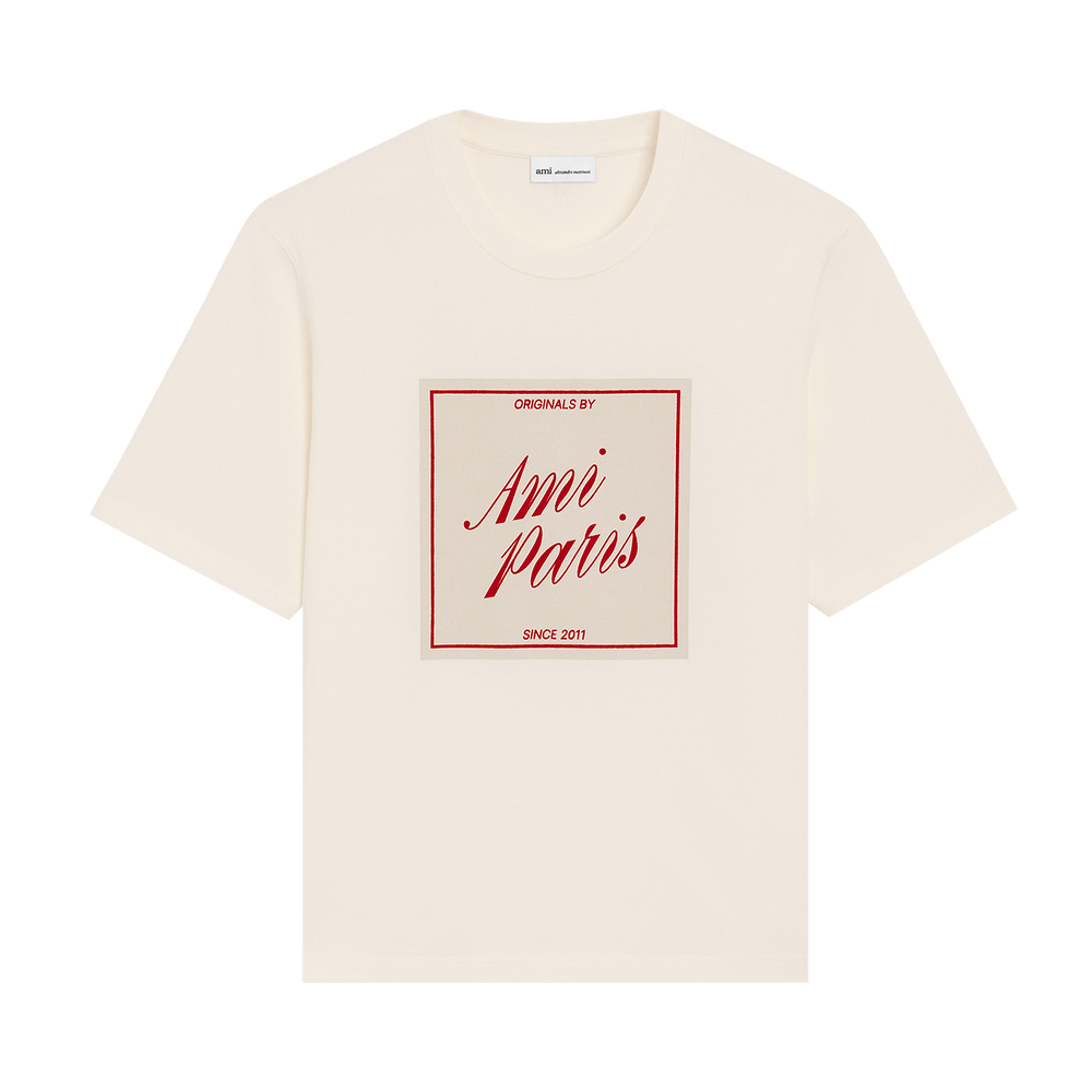 Buy Ami Boxy Fit Short Sleeves T-Shirt With Signature Print At