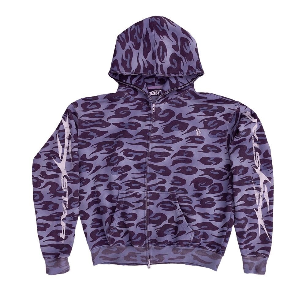 Buy Hellstar Cheetah Zip Hoodie 'Purple' - HSSS26HO1 PUR | GOAT
