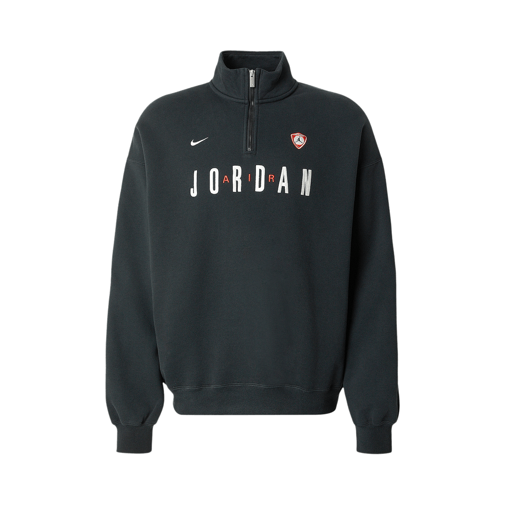 Buy Air Jordan Flight Graphic Fleece Quarter Zip 'Black/Sail