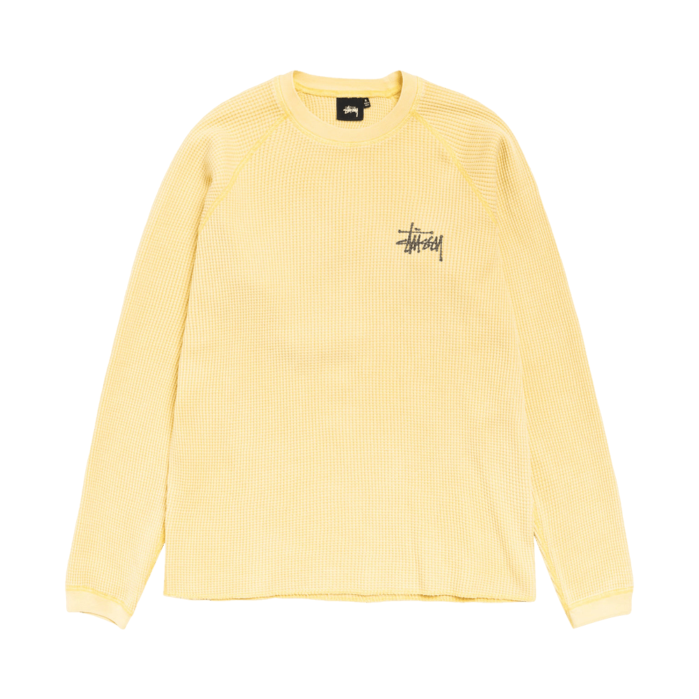 Buy Stussy Basic Stüssy Thermal 'Pale Yellow' - 1140356 PALE | GOAT