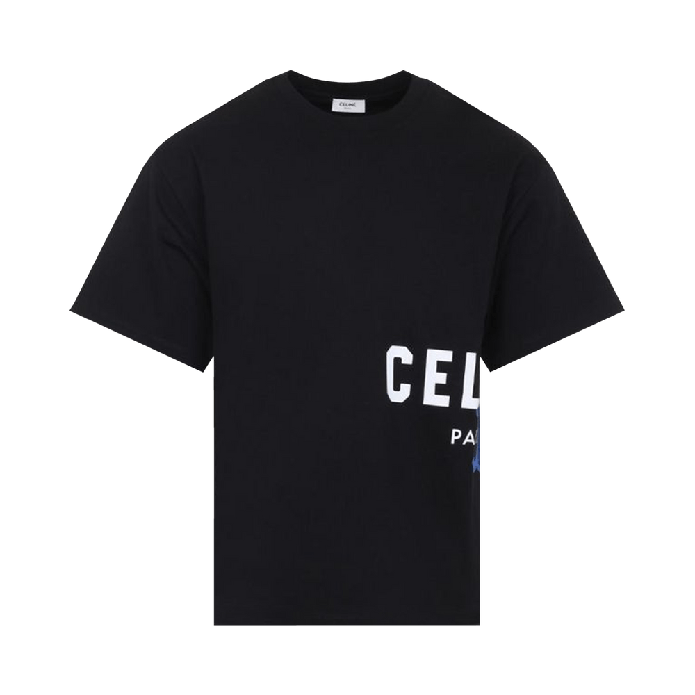 Buy CELINE Relaxed T-Shirt 'Black/White/Blue' - RX0HV1242 GDU0 | GOAT