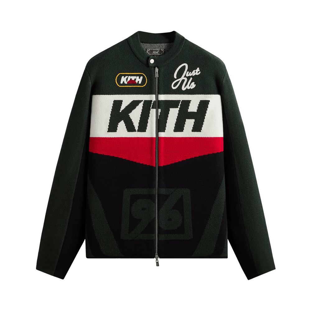 Achetez des Kith Knit Moto Full Zip Jacket 'Stadium' - KHM034462