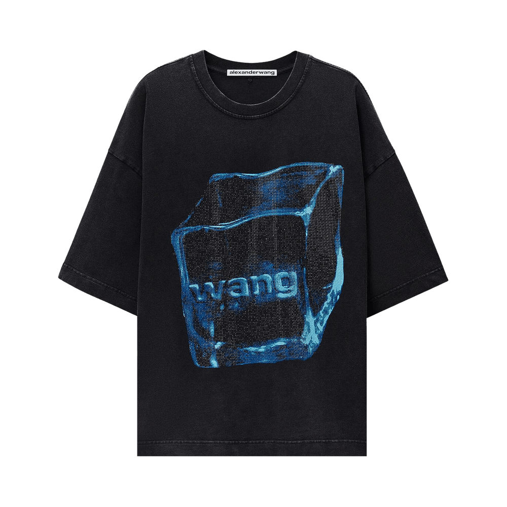 Buy Alexander Wang Hotfix Graphic Short-Sleeve Tee 'Washed Black