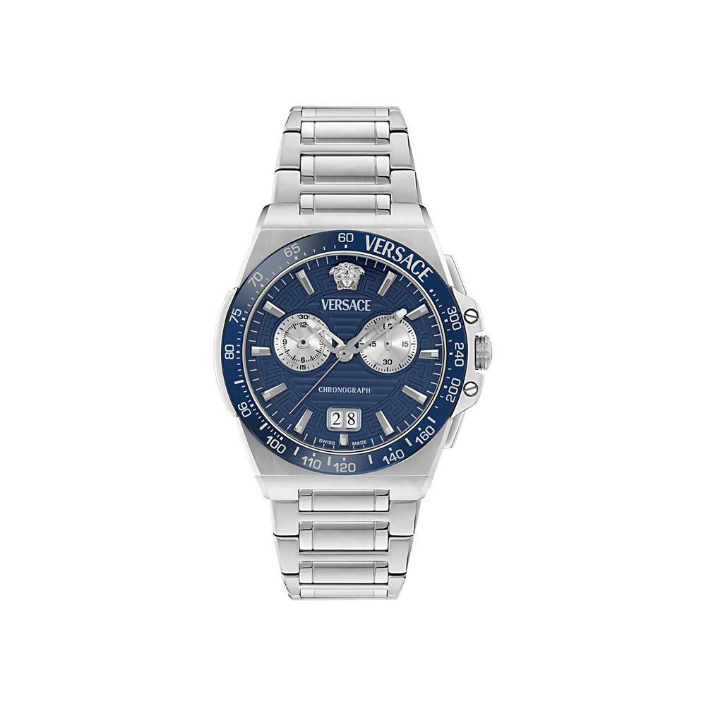 Buy Versace Greca Reaction Chronograph Watch 'Stainless Steel