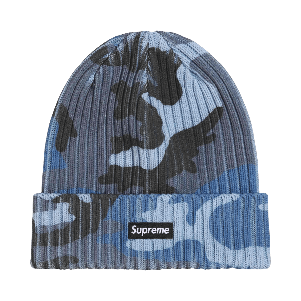 Supreme Overdyed Beanie 'Blue Camo'