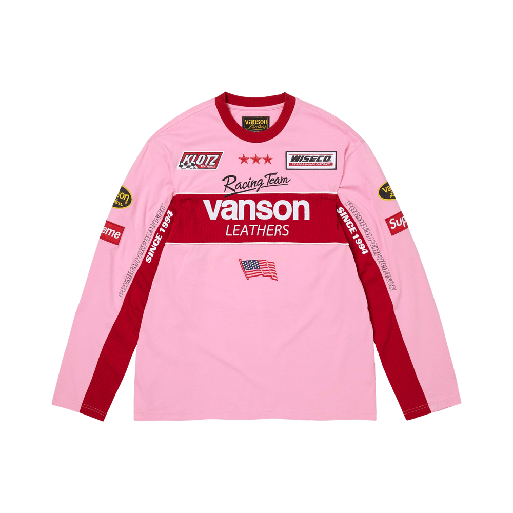 Supreme x Vanson Leathers Long-Sleeve Top 'Pink'