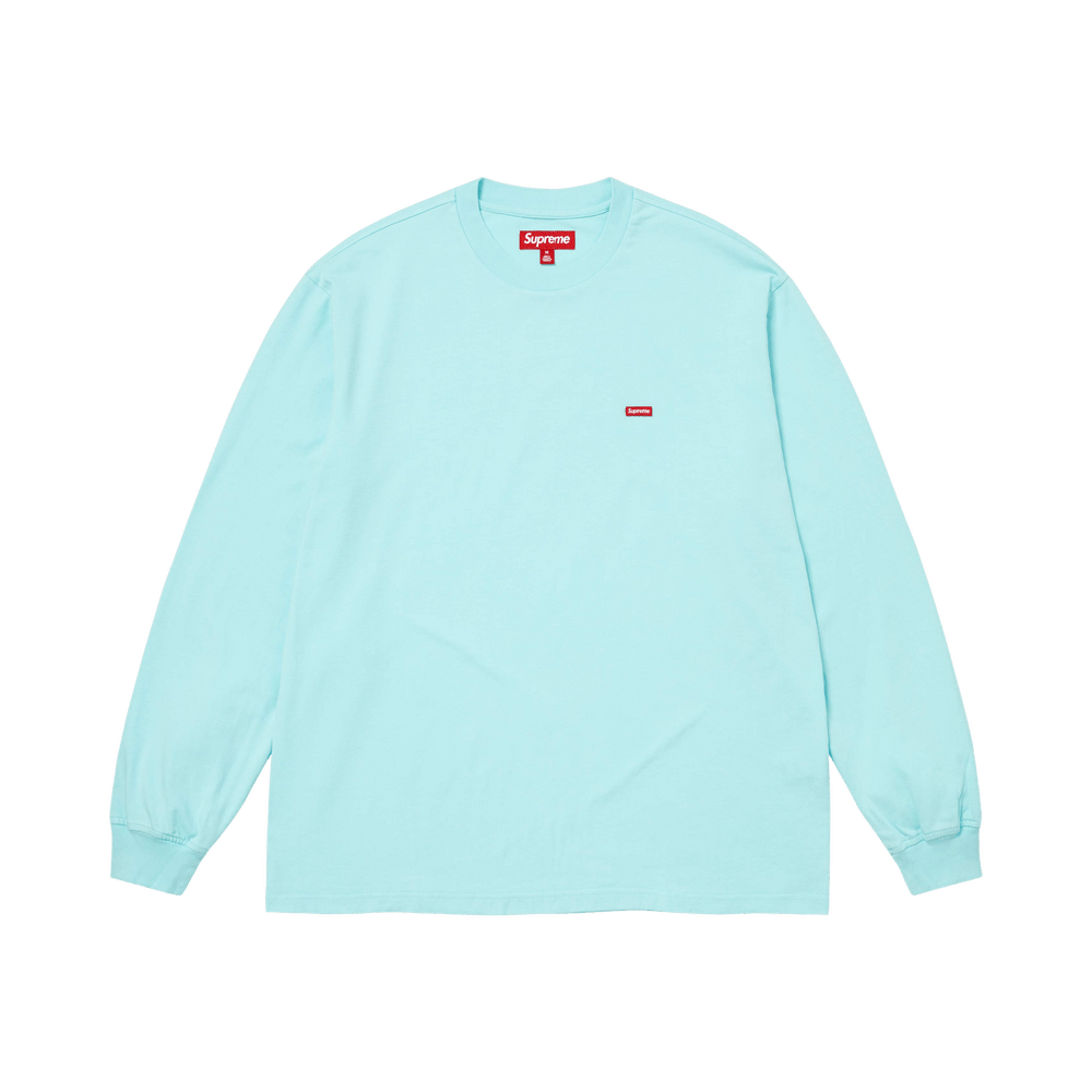 Buy Supreme Small Box Long-Sleeve Tee 'Cyan' - SS26KN5 CYAN | GOAT
