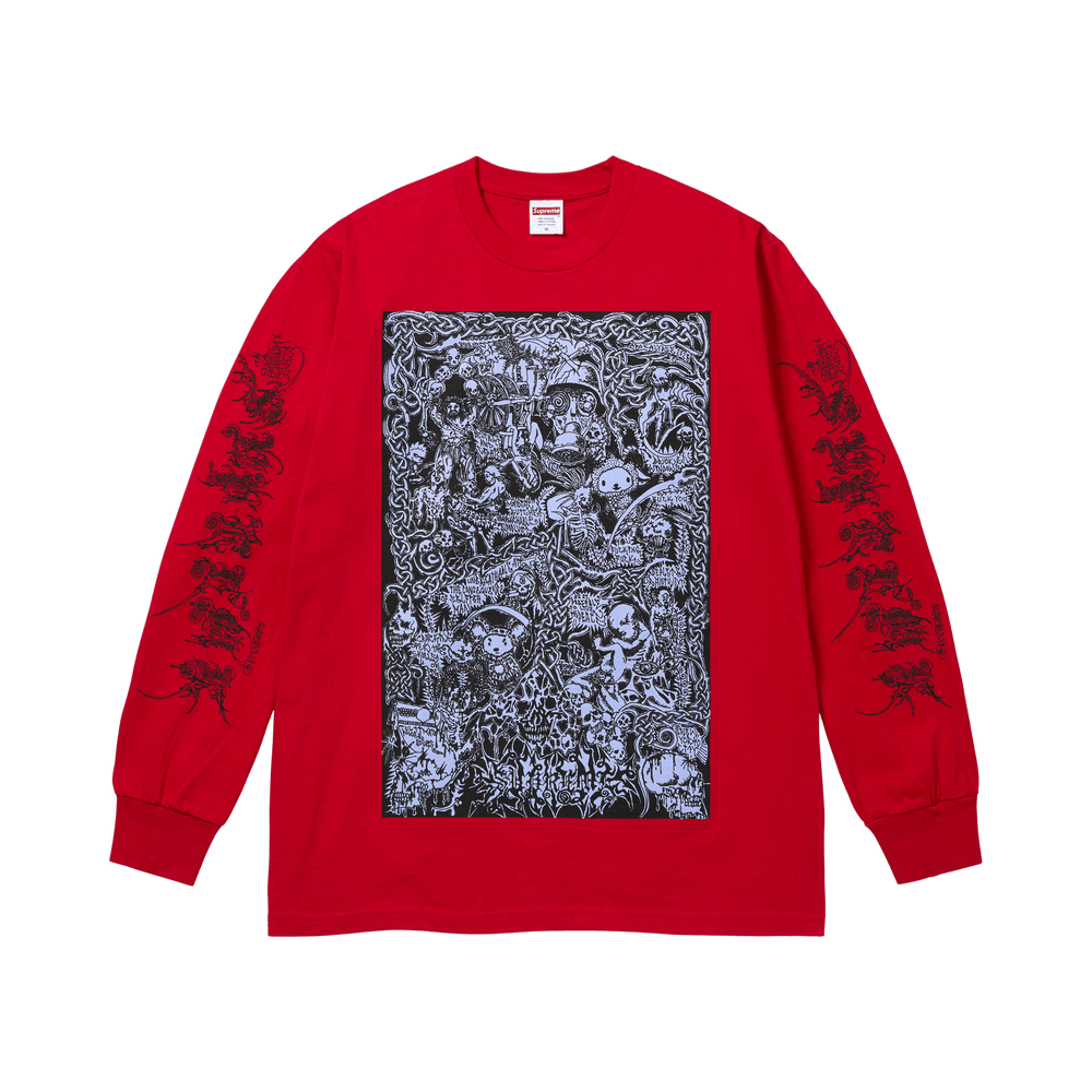 Buy Supreme Wombat Long-Sleeve Tee 'Red' - SS26T54 RED | GOAT
