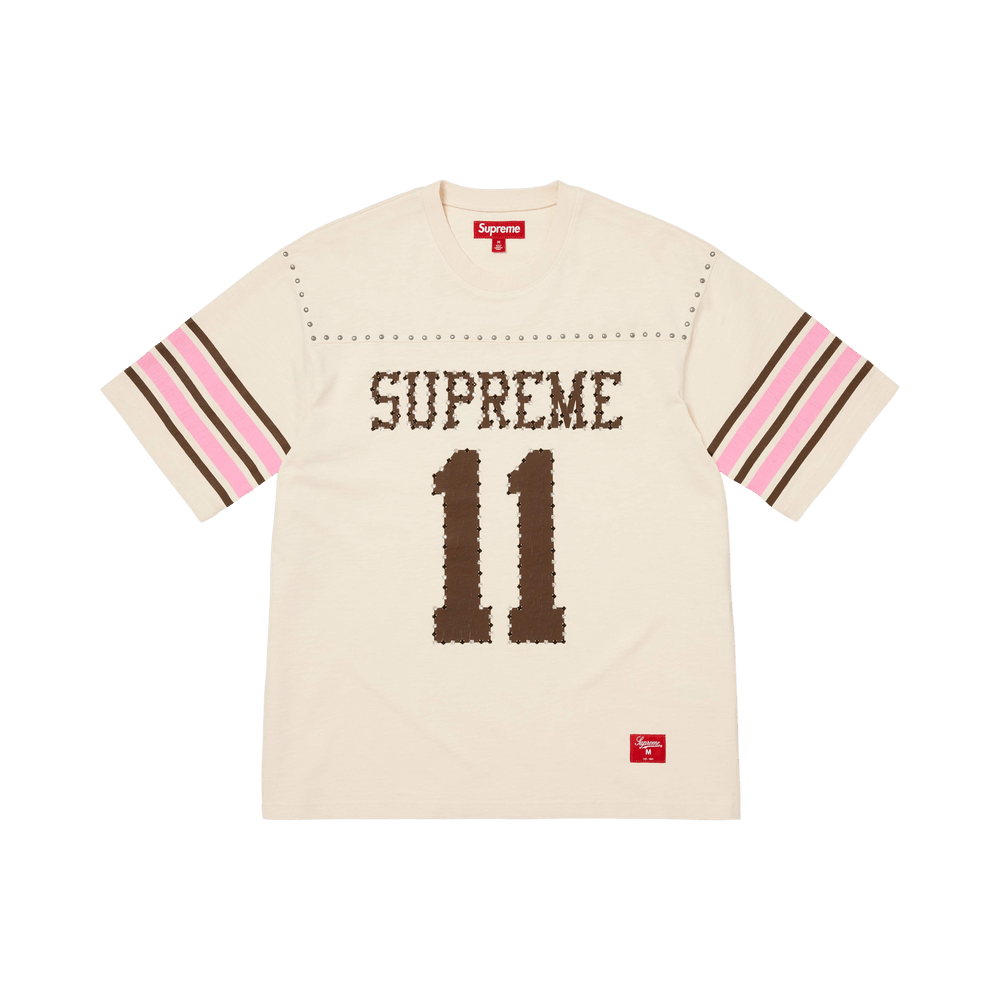 Supreme Studded Short-Sleeve Top 'Cream'