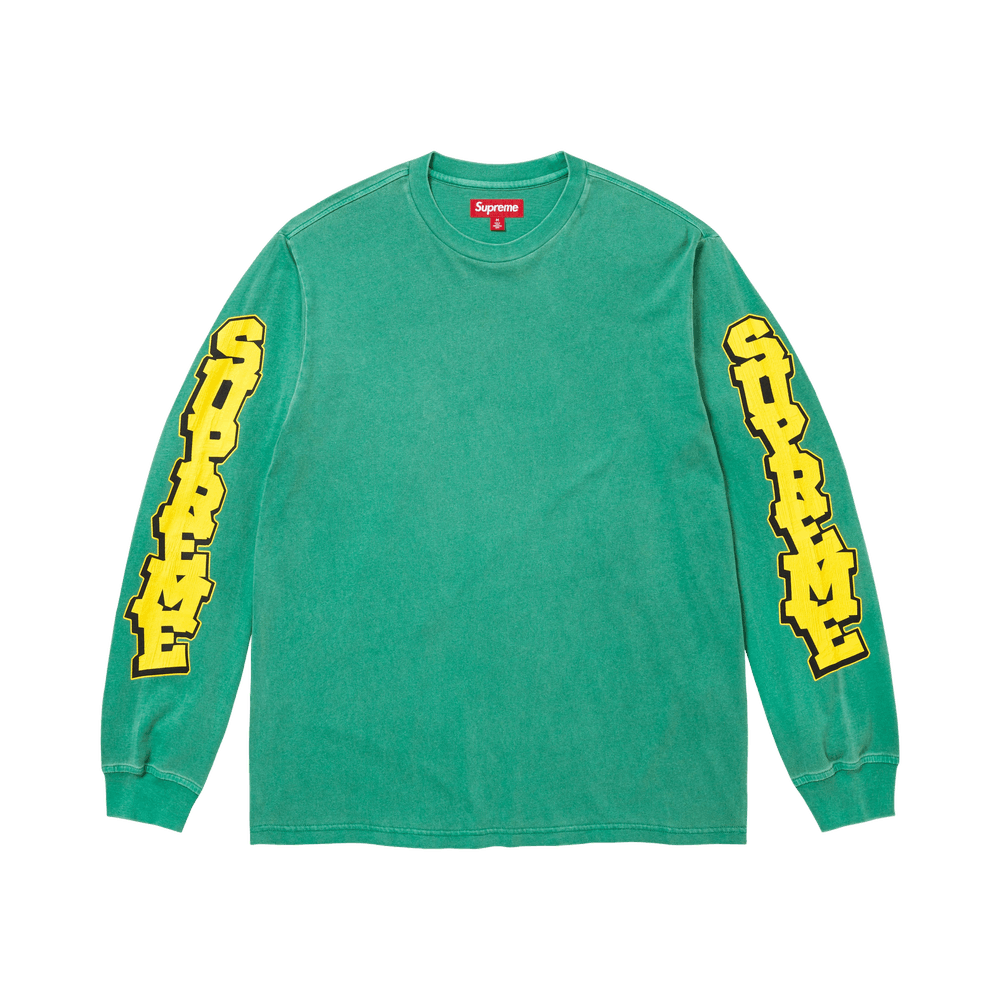 Buy Supreme Cracked Sleeve Long-Sleeve Top 'Washed Green