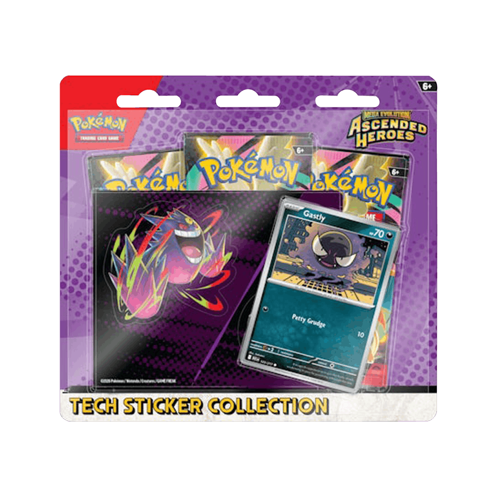Pokémon Mega Evolution: Ascended Heroes Gastly Tech Sticker Collection