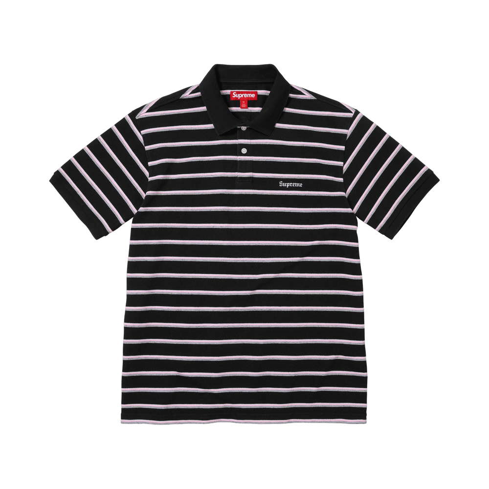 Buy Supreme Washed Stripe Polo 'Black' - SS26KN71 BLACK | GOAT