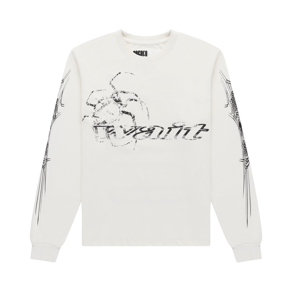 Sp5der White Wait Long-Sleeve Tee 'White'
