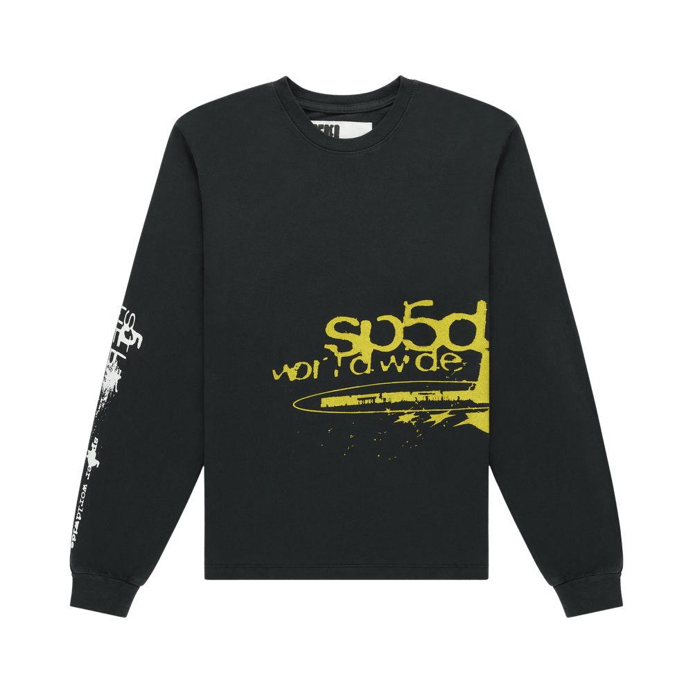 Sp5der Black Chop Long-Sleeve Tee 'Black'