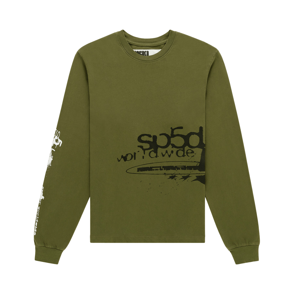 Buy Sp5der Pure Energy Long-Sleeve 'Chive' - TE009SS26CHV | GOAT