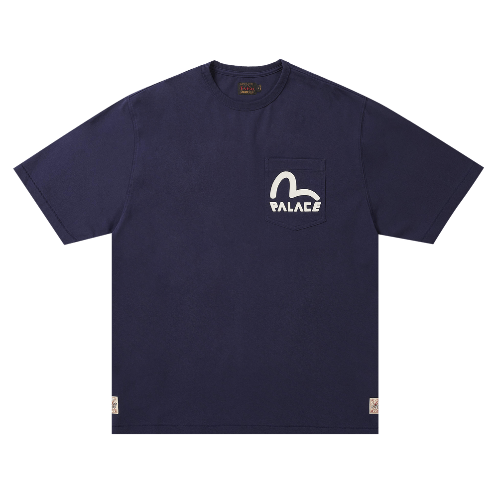 Buy Palace x Evisu Heavy Wash T-Shirt 'Navy' - P30ES241 | GOAT