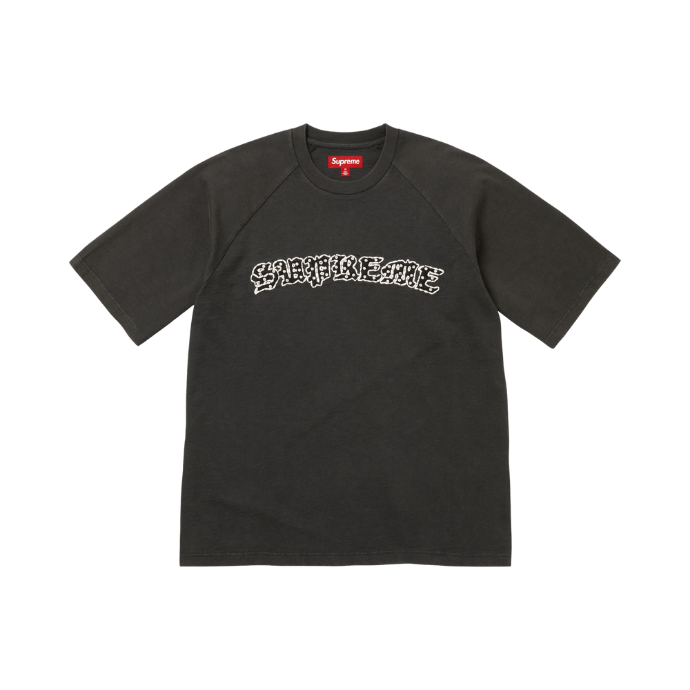 Buy Supreme Rhinestone Raglan Short-Sleeve Top 'Black' - SS26KN70